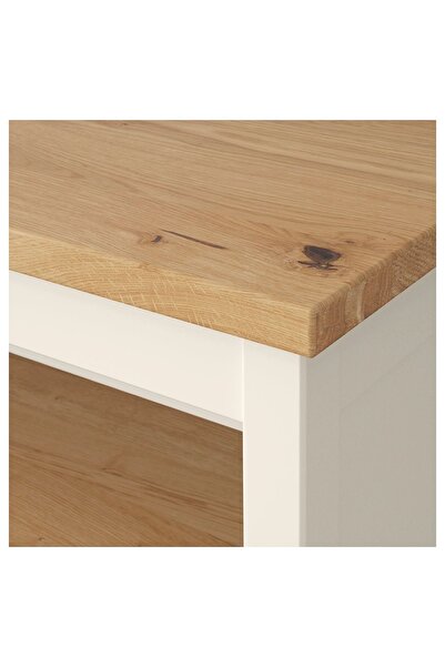 IKEA kırık beyaz-meşe 126x77 cm mutfak adası