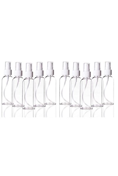 Placity 12 Adet Sert Plastik 100ml Boş Sprey Kolonya Dezenfektan Şişesi