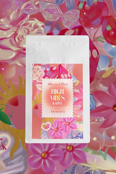 Mim and More Luminara Studio X High Vibes Only Peach & Rose Coffee