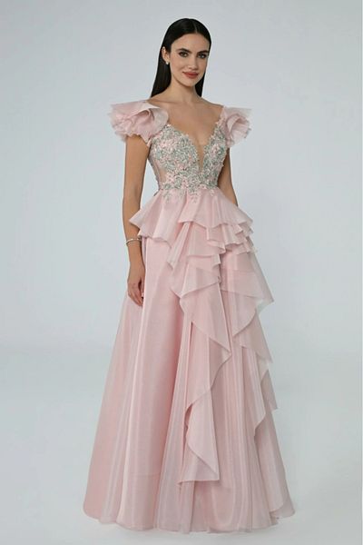 ALFABETA Evening Dress - Women's Comfortable Cut Shoes