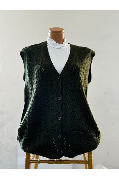 EM&FA TEKSTİL Mother's Vest - Houndstooth Model