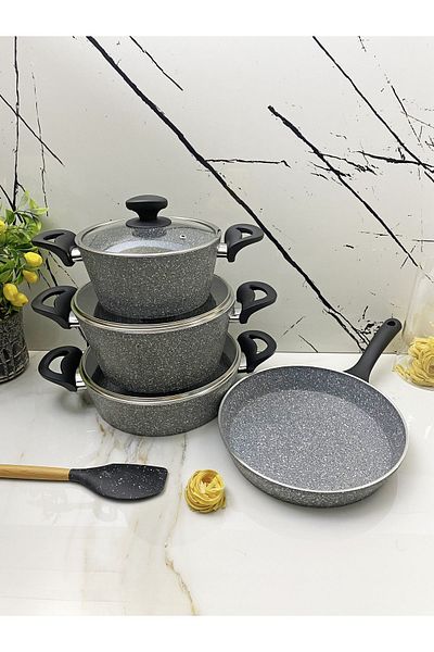 Evita Eco Bio Granite 7 Piece Cookware Set