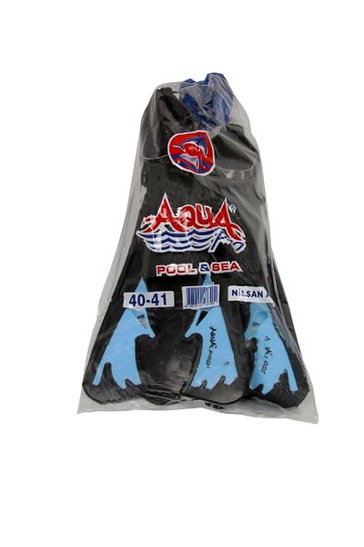 Miajima Sea Pool Swimming Fins Number 40/41 Short Aqua Pro Fins Blue
