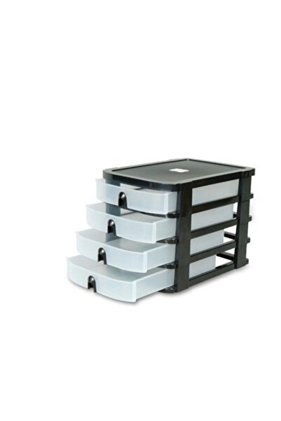 Ops Co 7400 - رف مكتب مع 4 أدراج A4 (أسود)