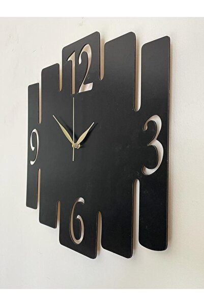 Ümra lazer ساعة حائط مزخرفة باللون الأسود