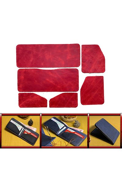 AiryFooT Horizontal Men's Wallet - Diy Ready, Piece Leather, Bifold