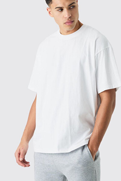 Dupe Design Tricou alb oversize pentru bărbați