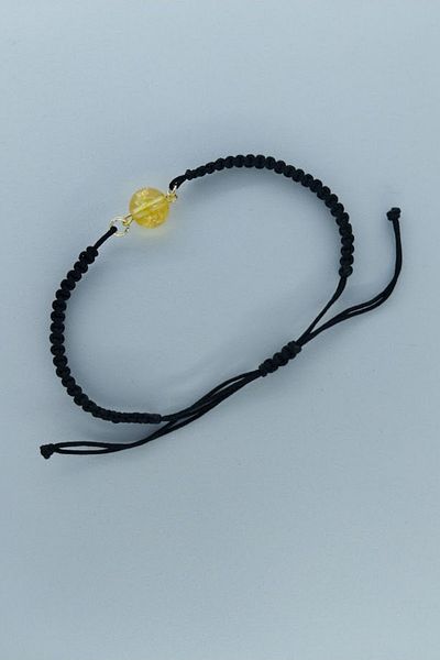 SEVENSLEEPERS Unisex Children's and Adult Bracelet - Natural Stone Citrine Macrame Knitted