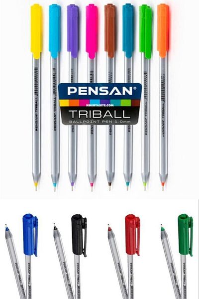 easyso Pensan Triball 1.0mm 8-Piece Ballpoint Pen