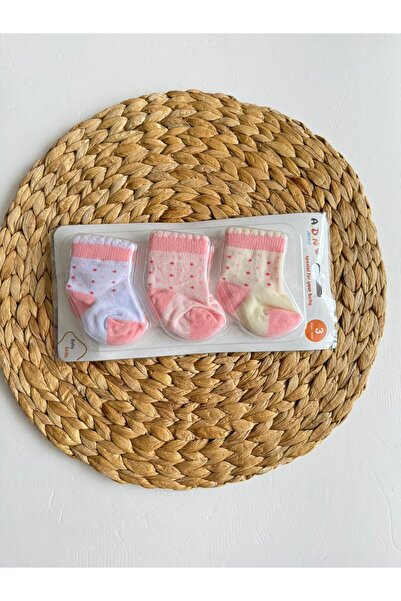 PİLEKİ BABY 3 LÜ SET KOMBİN YENİDOĞAN PAMUKLU KIZ BEBEK DESENLİ DANTELLİ PATİ...