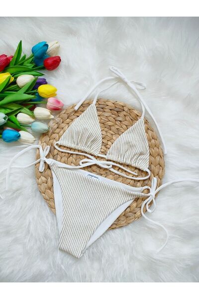 bright moon Kadın Simli Bikini Takımı Dolgusuz