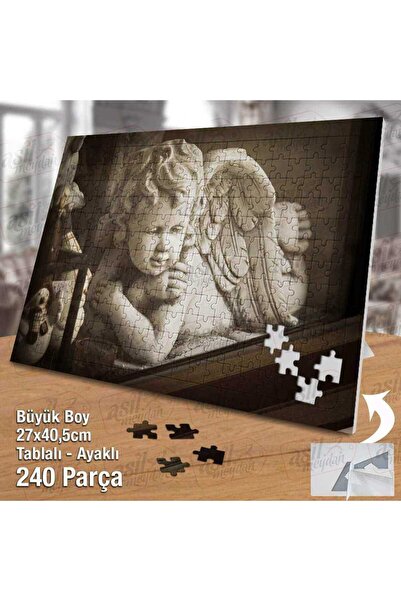 Genel Markalar Angel - Melek - Taş Biblo - Heykel -sanat Yapboz -ayak Destekl...