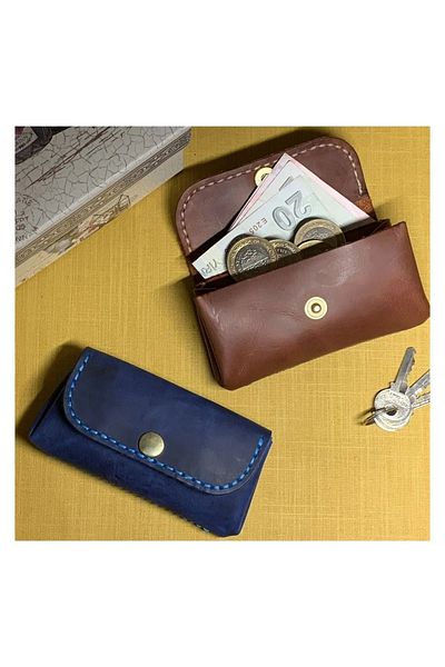 AiryFooT DIY Precut Piece Leather Small Crazy Leather For Women Wallet Making