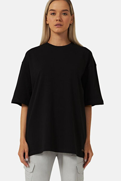 Dupe Design Μαύρο Oversize γυναικείο μπλουζάκι