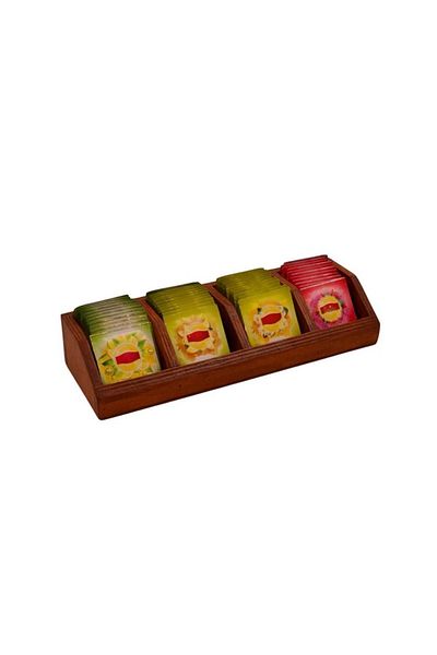 t tun's woods Plant Patterned Wooden Tea Organizer - Tea Bag