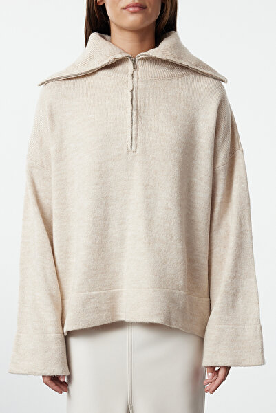 Trendyol Collection Pulover din tricot cu fermoar cu textura moale - TWOAW23KZ00236