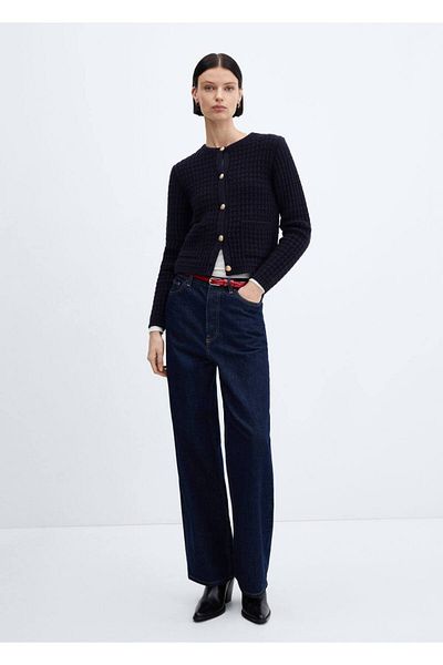 MANGO Woman Cardigan din tricotaj cu nasturi