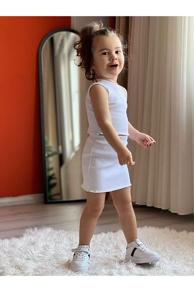 Süslüm Kids White Crop Set