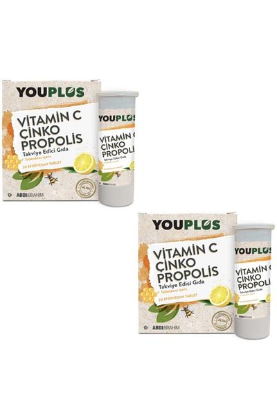 Youplus Youplus Vitamin C, Zinc, Propolis Effervescent Tablet 2 Pieces