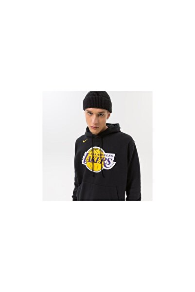 Nike Los Angeles Lakers Essential Erkek Siyah Basketbol Sweatshirt DN4709-010