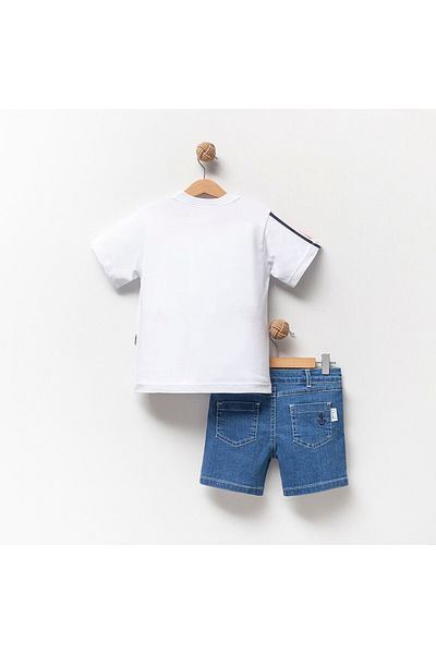Overdo Boy's Printed T-shirt and Denim Shorts Set