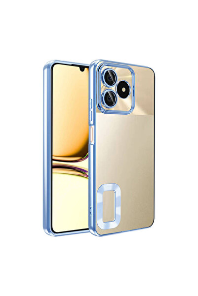 Nezih Case غطاء سيليكون فاخر لحماية الكاميرا الشفافة الملونة لـ Realme Note 5...