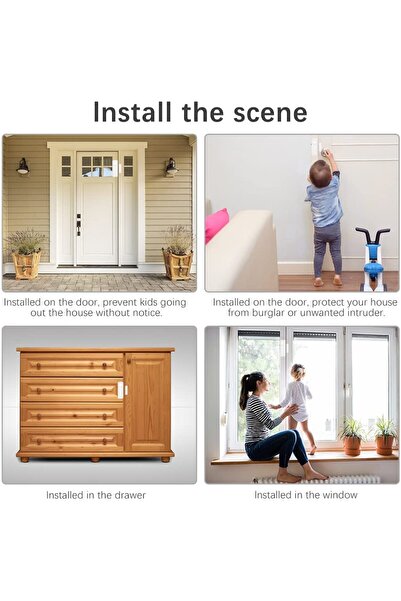 newnet 10 Adet Jd188 Kablosuz Alarm Sistemi Kapı Pencere Alarmı Hırsız Alarmı Yüksek Sesli Kapı Alarmı !