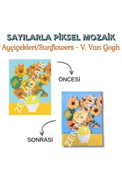 Zen Mozaik Pixel Mosaic DIY Kit by Numbers Artistic Mosaic Series - Pixel/Pixel Art