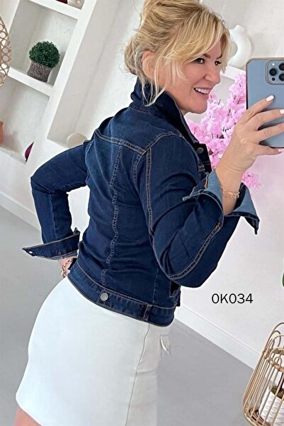İnce Topuk Lycra Denim Jacket 0K034