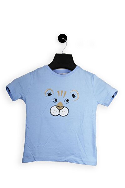 ASG TEKSTİL Svetloplavi lav Sa deznom za decu T-shirt - kratki rukav