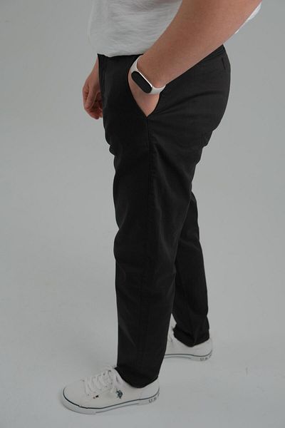 ASG TEKSTİL Men's Black StraightJeansPants