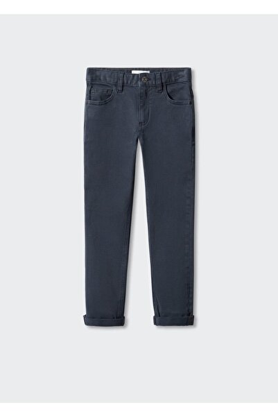 MANGO Kids Düz Flanel Pantolon