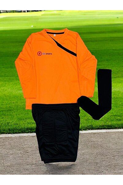 Gök Sports Buffon Junior Goalkeeper Kapıcı Çocuk Kaleci Sünger Destekli Forma Şort Takımı