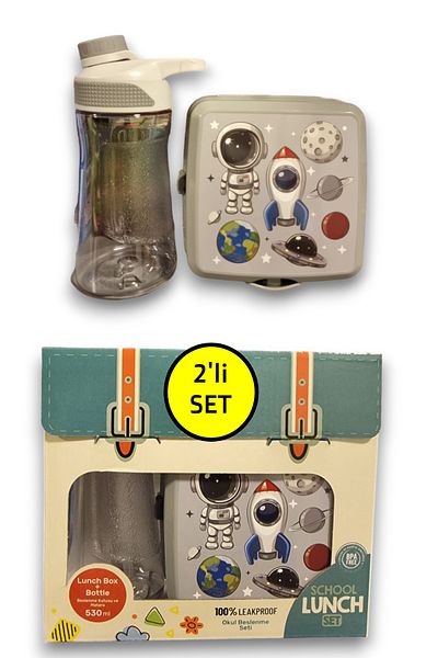 Open Home Concept Premium 2-piece Lunch Box and 530 ML Gray Water Bottle