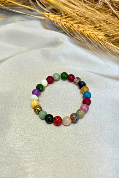 Suerte Accessories Amazonite Strawberry Quartz Morganite - Jade Handmade Bracelet, Coral Citrine Onyx Agate Apatite