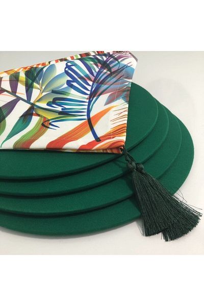 desen tasarım Placemat, farfurie din 4 piese și set de frunze colorate
