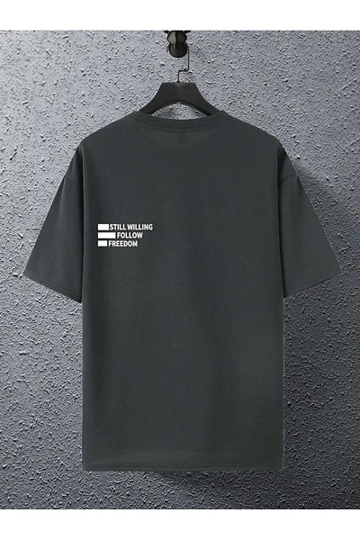 MODARİCH Follow Freedom T-Shirt - Καπνιστό εμπριμέ με κοντό μανίκι