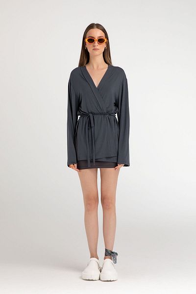 SHEISMONO Aplicație afumată pe kimono Zoe Utra Soft