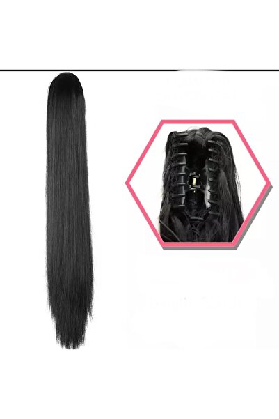 Peruk Avm Coada de cal cu cataramă neagră de lux