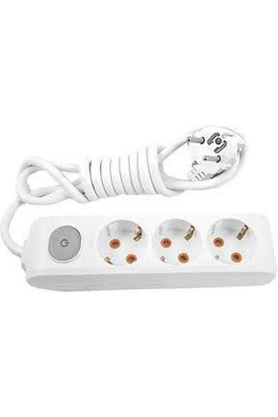 VİKO Multi-let Triple Socket Switched Grounded 5 Mt Plug.