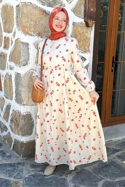 Gizce Orange Sue Dress