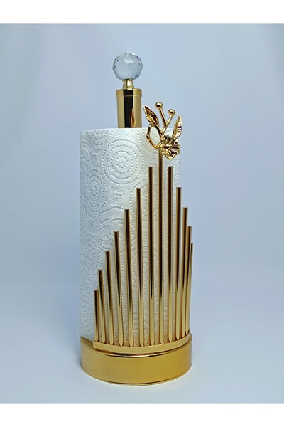 PARILTI HOME COLLECTİON Japon Gül Detaylı Gold Kağıt Havluluk