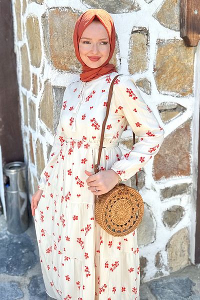 Gizce Orange Sue Dress