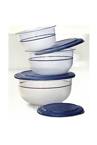 Tupperware Kristalin 3'lü Set Mor Kapak