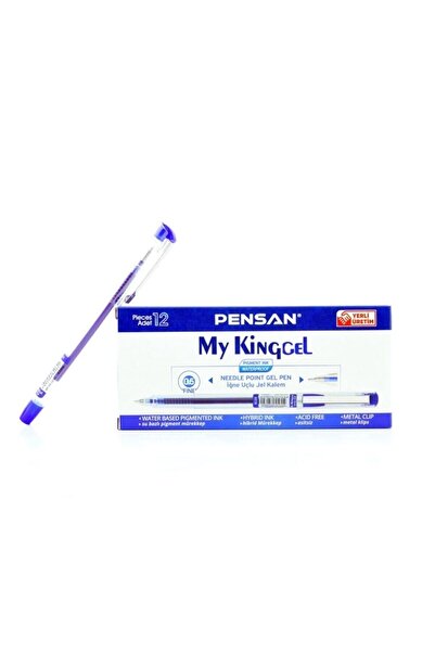 Pensan Jel Kalem- My-kıng 0,5 Mm Mavı Metal Klp - 12 Adet