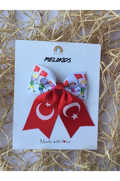 Melo Flag and Children's Elastic Hair Clip 23 April 19 May 29 October Eid Buckle