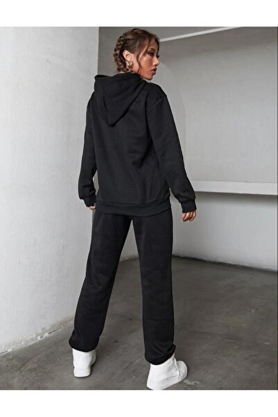 Mythologie Σετ φόρμας Los Angeles - Φούτερ Jogger με μαύρη στάμπα με κουκούλα από καουτσούκ