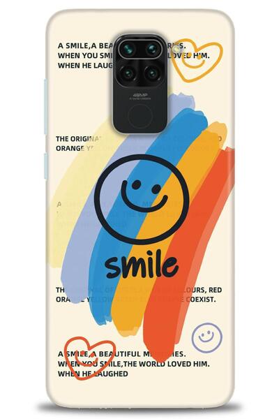 Sitrin Aksesuar حافظة هاتف Xiaomi Redmi Note 9 مطبوعة بدقة HD - Smile