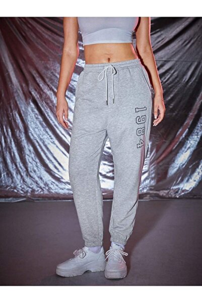 Mythologie 2-компонентни панталони Jogger от 1984 г. - сиви, с еластични маншети и висока талия