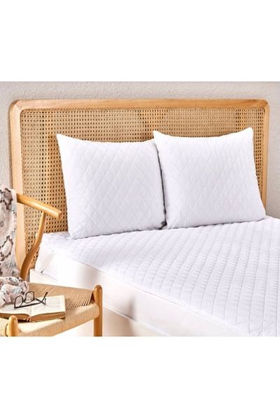 GENÇEV HOME COLLECTİONS Quilted Pillow Protector Mattress 2-pack 50x70 cm